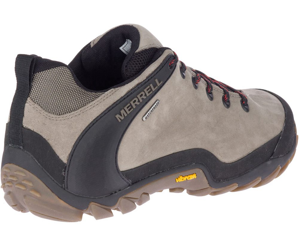 Buty Trekkingowe Merrell Męskie Szare/Czarne - Chameleon 8 Skórzane Waterproof - 903217-PQW